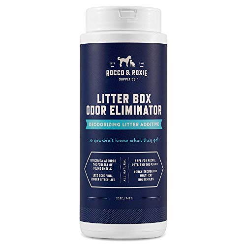 Rocco & Roxie Litter Box Odor Eliminator, Best Natural Urine Deodorizer, Cat Box Deodorizer, Smell Control, Odor Absorber, Safe for Kitty, 12 oz by Rocco & Roxie Supply Co. - Used condition - US$11.07