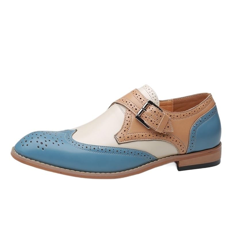 Fashion Party Brogue Shoes New Men Dress Shoes Wedding Leather Mens Oxfords Luxury Business Formal Anti-Slip Low Top Non Slip Prom