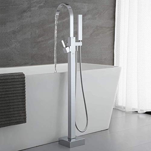 Robinet de baignoire autoportant noir contre calcaire et eau instable
