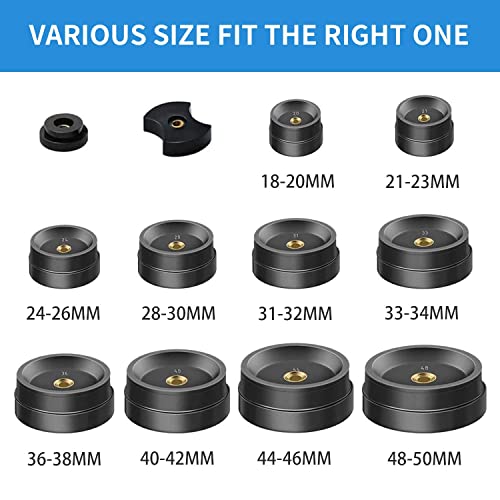 Image of EasyTime Watch Back Press Tool Kit 14 PCS Professional Watch Repair Set Case Closer with Opener Pry Bar for 18 to 50mm Battery Replacement and Cover Closing (Black)
