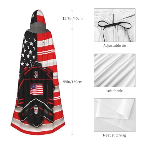 Cape à capuche drapeau américain pour vos festivals et soirées fraîches - 2