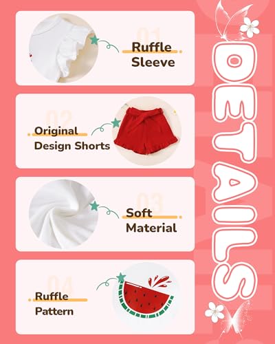 Image of NZRVAWS Girl Clothes Toddler Girls Summer Outfit Heart Tank Top+Pink Shorts 2 Piece Clothing for Girl 1 2 3 4 5 6 7 T