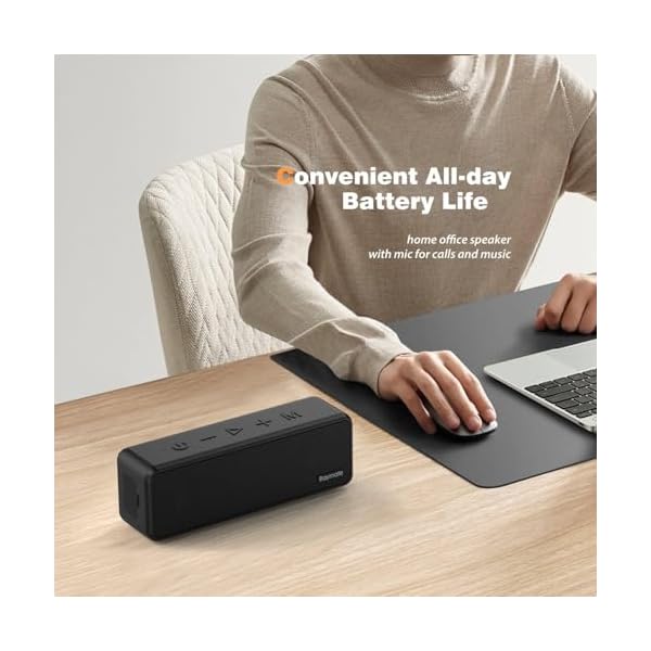 Raymate Bluetooth Speakers, 20W IPX7 Waterproof Speaker Wireless Bluetooth-V5.0, HiFi Stereo Sound, 1000mins Playtime, Portable Speaker for Home, Outdoor, Party - Image 5