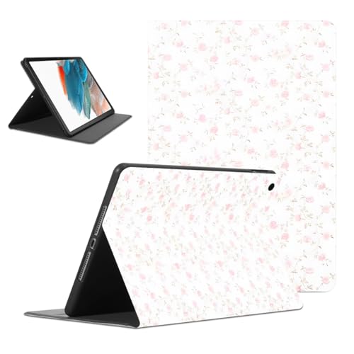 Housse Galaxy Tab A8 motif roses pour regarder vos séries au lit