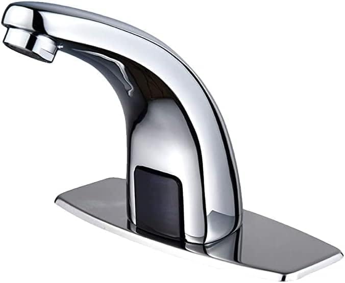 WLWLEO Touchless Automatic Sensor Faucet Commercial Bathroom Vanity Faucet Motion Activated Hands Free Sink Tap For School Mall Restaurant Hotel Airport Public Toilet