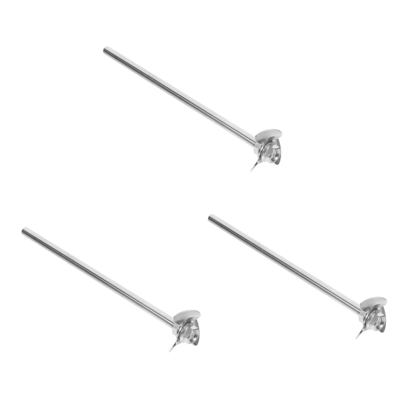 Cabilock 3sets Stainless Steel Laboratory Stirring Rod and Mixing for Chemical Experiments Lightweight Stirrer Mixer Tool No Rod and Includes of Nuts