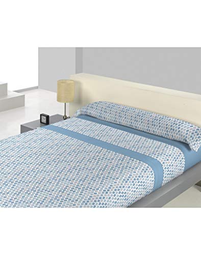 pcmoviles Juego sábanas térmicas Mery. Cama 105 cm. Azul