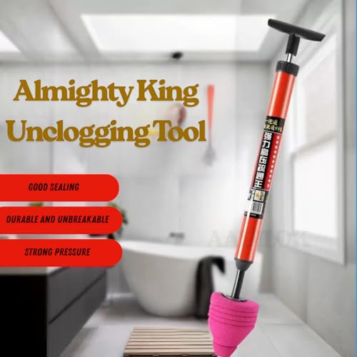 Image of High Pressure Turbo Flush Drain Cleaning Tool With Pipe Cleaner Powder, Bathroom Kitchen Tub Plumbing Cleaning Tool, Drainage Block Remover Pump, Drain Strainers
