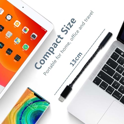 Image of AUDIOCULAR D10 CX31993 Portable DAC Dongle Connector Mobile Audio Adapter Type C to 3.5mm DAC for iPhone 16 Series / 15 Series, Galaxy S25 /S24 Ultra / S24 & Other Type C Phones