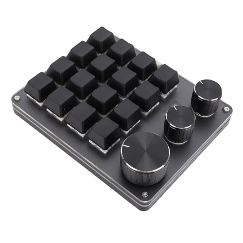 Clavier Macro Mécanique Noir Bewinner 16 Touches Clavier Programmable Jeu de Bureau