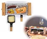 ✔️ Para 2 personas – Con esta pequeña parrilla de raclette puedes acostarte con 2 personas juntas. Equipe las 2 sartenes con muchos dulces y al mismo tiempo deliciosos ingredientes en la placa de la parrilla de granito.