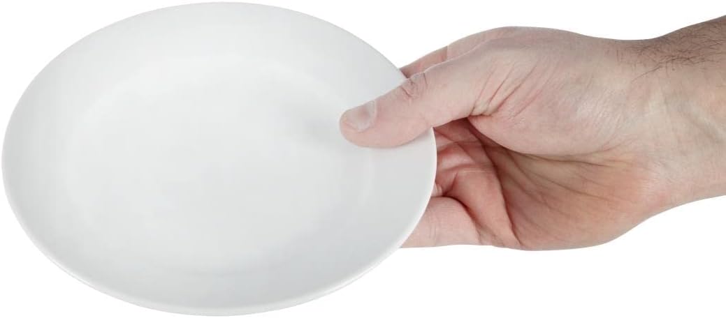 Olympia CC206 Athena Hotelware Wide Rimmed Plate - 165mm 6 1/2" (Box 12), White