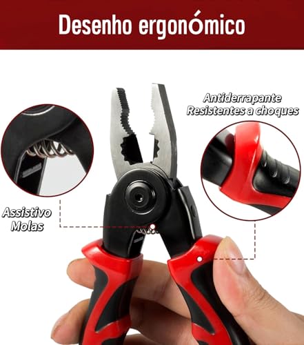 Alicate Multifuncional, Kit Alicate, Alicate Combinado 5 em 1, Conjunto de Alicates de Decapagem Mul
