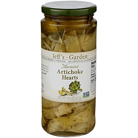 Jeff's Garden Marinated Artichoke Hearts, Gluten Free & Non-GMO, 14.5 Oz (Pack of 6) Cover