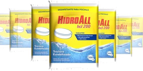 Pastilha Cloro Hidroall Hcl Penta 5 Unidades Piscina Limpa