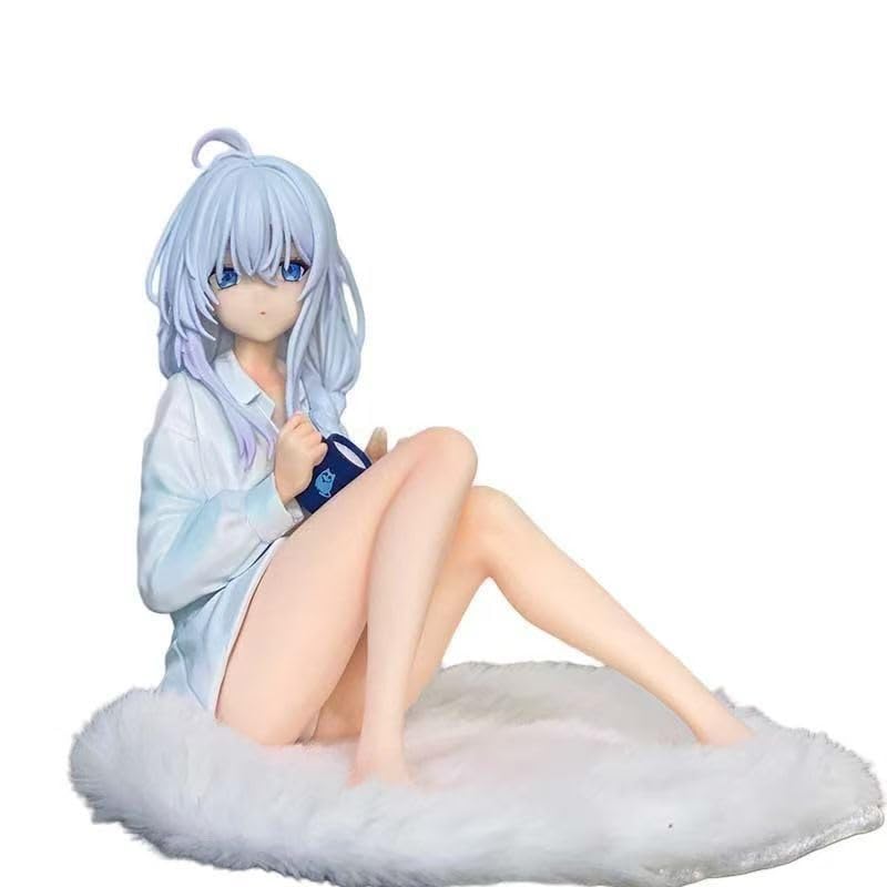 Elaina Figure, seduta camicia bianca Elaina Figura 11cm/4.3inch PVC personaggi Cosplay artigianato collezione Souvenir per i fan di anime regali