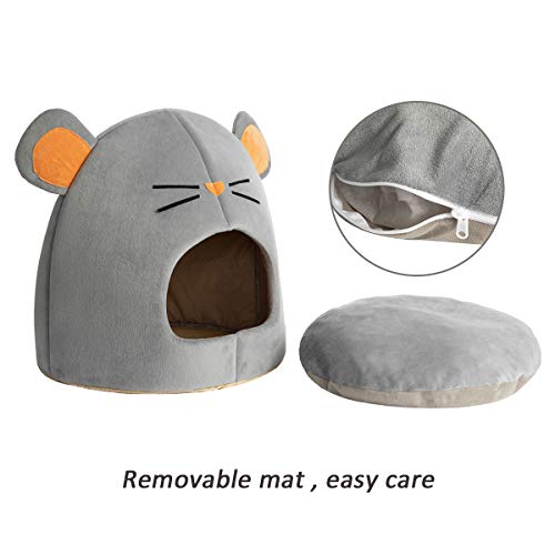 Hollypet Cozy Pet Bed Warm Cave Nest Sleeping Bed Puppy House For Cats, 16 X 16 Inches #TOP3