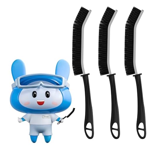 Cleangor Hartborsten Fugenbürste Bad & Fliesen - Ergonomische Reinigungsbürste mit 15° Schmaler Bürstenkopf für Ecken, Ritzen, WC (3, Schwarz)