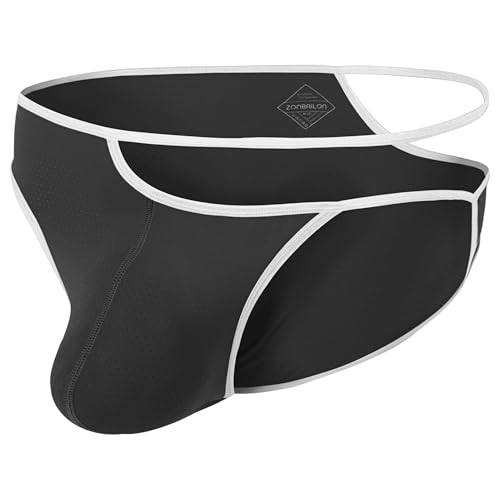 Mens Sexy Underwear Bulge Enhancing Pouch with Breathing Holes Revealing Waist Underwear for Men