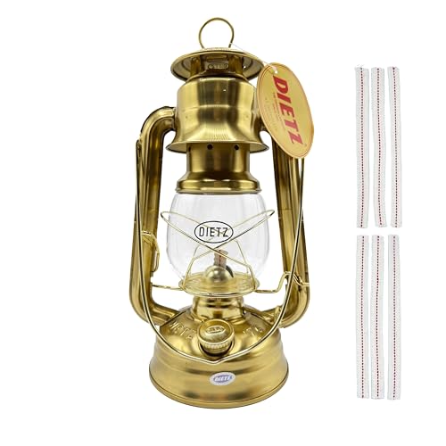 Light of Mine - Dietz #76 Original Solid Brass Oil Lantern with 100% Cotton 1/2