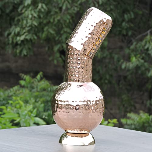 Pure Copper Bed Side Carafe for Ayurveda Health Benefits - 1000 Ml Capacity - Image 3