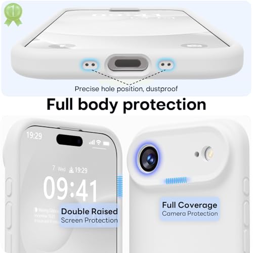 Image of LOVE 3000 Designed for iPhone Air Case, Premium Silicone [Compatible with Magsafe][Soft Anti-Scratch Microfiber Lining] Shockproof Protective Phone Case for Men Women 6.5 inch, White