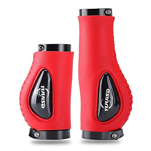 Handlebar Grips Sleeve Silicone Meat Ball Shock Grips Absorption Comfortable Mountain Bike Grips For Modified Mountain Bike (red)