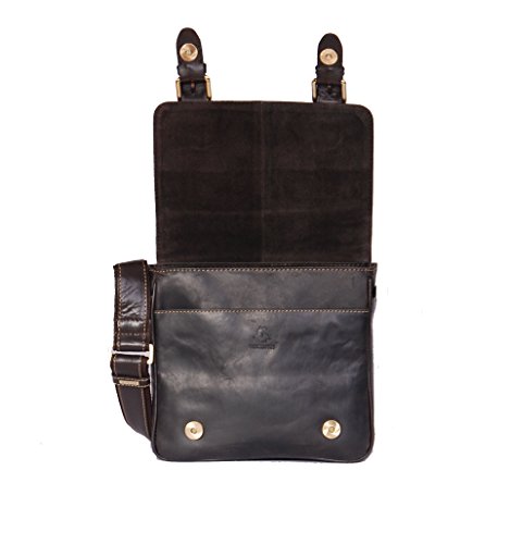 Sac messager en cuir marron Beck sac de bureau unisexe décontracté