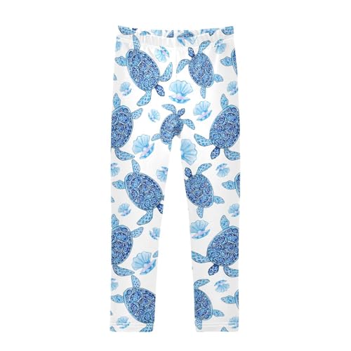 CaTaKu Printed Girls Toddler Leggings Kids Athletic Tights Pants Ankle Length 4-10 Year