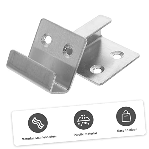 Image of 10pcs Ceramic Tile Pendant Wall Brackets Stainless Steel Plate Hangers Rustic Home Decor Hooks for Hanging Frame Mirror Clip