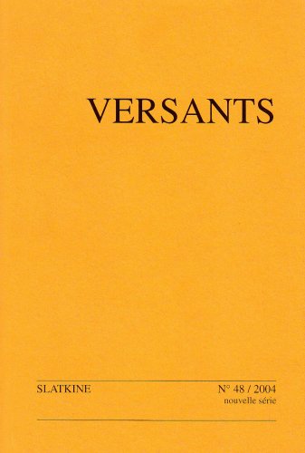 Versants 48 : littérature, des valeurs à l'éthique