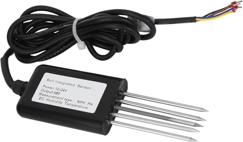 Image of 7 in 1 Soil Sensor for NPK EC pH Temperature Humidity Detection with Anti-Corrosion Electrodes Flame-Retardant Sealing and 2m Cable for Garden Agriculture Crop Monitoring Rduino UNO