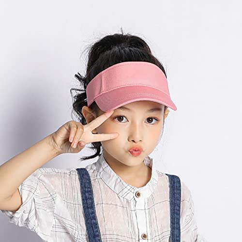 Sun Visor For Kids Adjustable Girls Sun Cap - Summer Outdoor Uv Protection Sports Hat For 2 To 6 Years Pink #TOP7