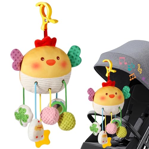 CurcKua Juguetes para Asiento de Coche, Juguetes Colgantes de Peluche en Espiral para Cochecito, Cuna, Cuna, móvil con Caja...