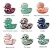 Runyangshi Crystal Duckling Statue Natural Flame Yooperlite Stone Figurine Crystal and Healing Stone Hand Carved Lucky Gemstone Sculpture Desk Decor Duck Lover Gift