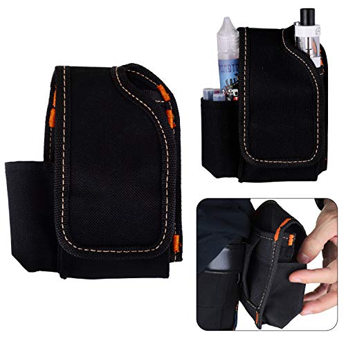 Wolfteeth Ecig Sac Porte-cigarettes Poche de voyage portable Rangement pour Cigarette électronique E-liquide Atomiseur Clearomiseur, Sans Nicotine Ni Tabac 1180 Noir