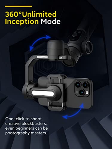 Aochuan Smart S2 Gimbal Stabilizer For Smartphone Professional Industry-Standard 3-Axis Phone Gimbal With Extendable Rod Microphone Fill Light Gimbal For Iphone And Android Vlogging Tiktok Youtube #TOP3