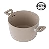 Lorren Home Trends Cookware Set, Beige Granite, Non-Stick Coating, 10-Inch Fry Pan, 5-Quart Stock Pot with Glass Lid, 1.6-Quart Sauce Pot with Glass Lid, 5-Piece #3