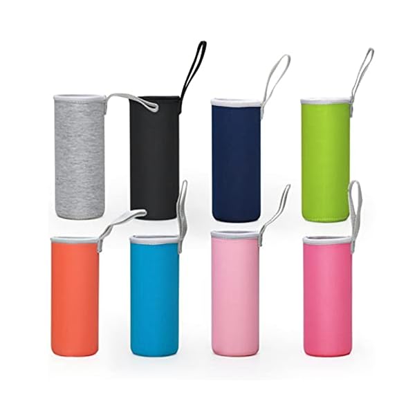 Hoshisea Pochette pour Bouteilles en Verre, Manchon de Bouteille en Néoprène, Couvercle de Bouteille en Néoprène, Housse Bouteille Neoprène, pour Stockage de Chaleur
