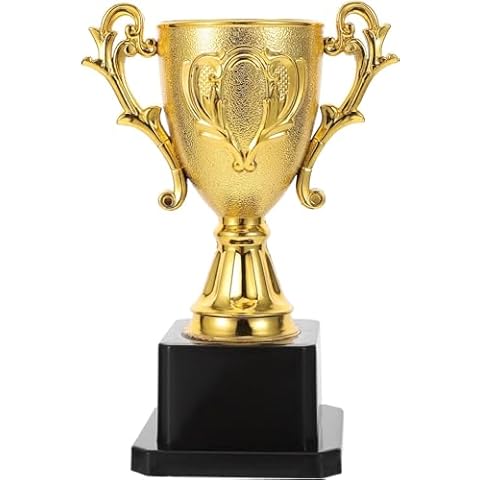 Mikily‘s Premium Gold Plastic Trophy Cup Awards Ideal for Sports Tournaments Competitions and Parties Cover