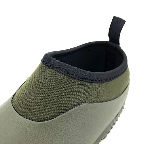 Sylphid Men's Garden Shoes Women's Rain Shoe Waterproof Neoprene Camp Booties For Camping, Lawn Care, Gardening And Yard Work, Dark Green, Women Size13 Men Size 11.5 #TOP1