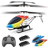 DRONEEYE Rc Helicopter for Kids, 2.4GHz Altitude Hold Remote Control Helicopter with Gyro for Beginner Hobby, 30 Min Play, 3.5 Channel Indoor Flying, LED Light, High & Low Speed