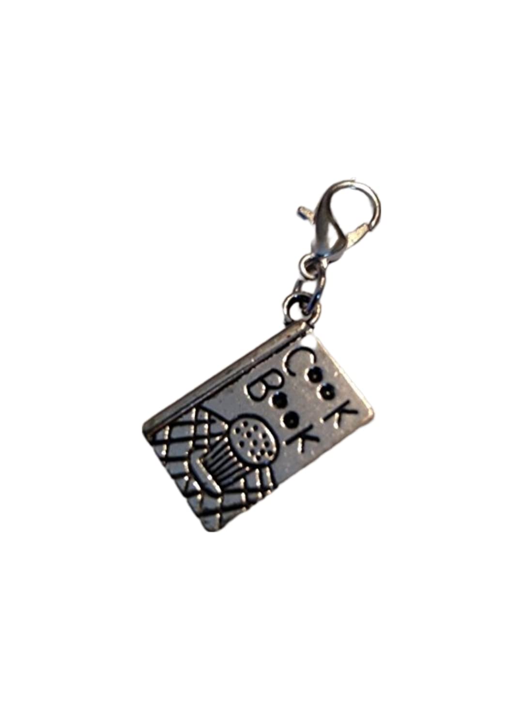 1 xTIBETAN-SILVER COOK BOOK COOKING BAKING FOOD-CLIP-ON EUROPEAN DANGLE CHARMS A