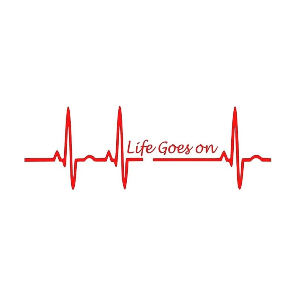 Auto Accessory Heart Beat Trackpad Life for Car Stickers Personality, Stylish, Products Decoration Exterior Parts PVC(Red,15CM)