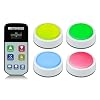 Retekess TM102 Trivia Buzzers,Jeopardy Buzzers,3 Working Modes,66ft,Physical Switches,Family Feud Game for Adults with 4 Rechargeable Buzzers