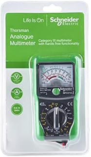 Schneider Electric Thorsman - Analogue Multimeter, Voltmeter/Ammeter/OHM AC DC Tester, CAT III, IMT23113, Green/Grey