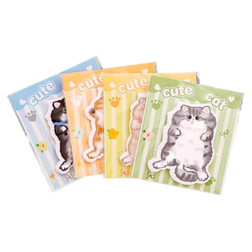 Cahiers avec chats, feuilles autocollantes avec design félin, papeterie scolaire créative, rappel pour étudiants, salles de classe universitaires pour...