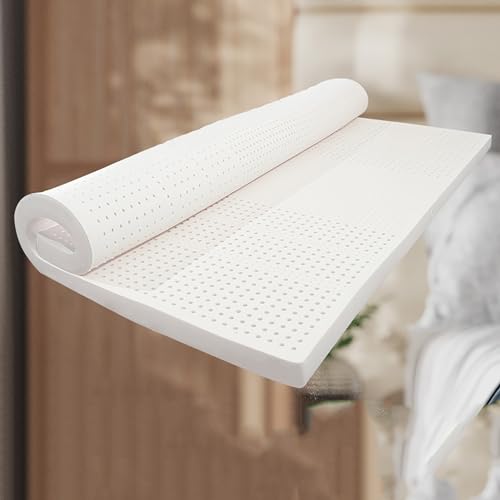 Warme Matratze, Naturlatexmatratzen, Wabenporenstruktur, Hoch atmungsaktiv, Orthopädische Matratze, Latexmatratzen,2.5cm,135x200cm