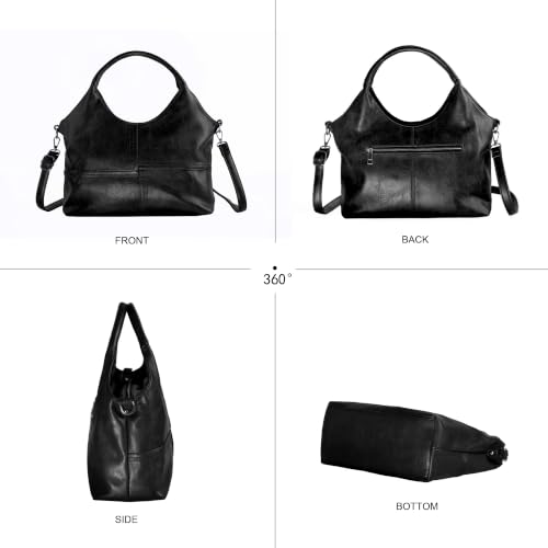Bolso Satchel mediano vegano con asa y correa ajustable miniatura 6
