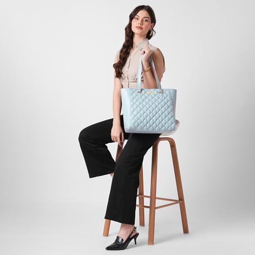 Image of Caprese Tilly Large Tote Bag for Women | Stylish Quilted, Durable, Multi-Compartment Design for Work, Travel, Shopping | Large Capacity, Comfortable Straps, Ideal for Tab & Essentials